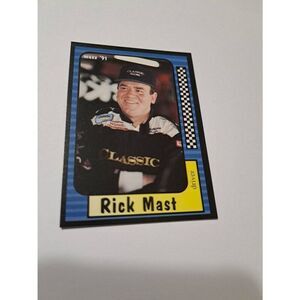 Vintage 1991 Maxx Rick Mast #1 Race Car Trading Card